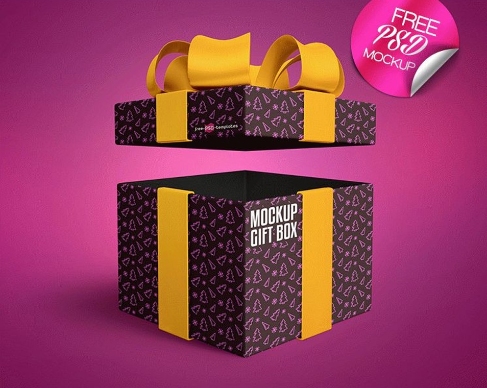 Download Free Gift Box Mock-up In PSD » CSS Author