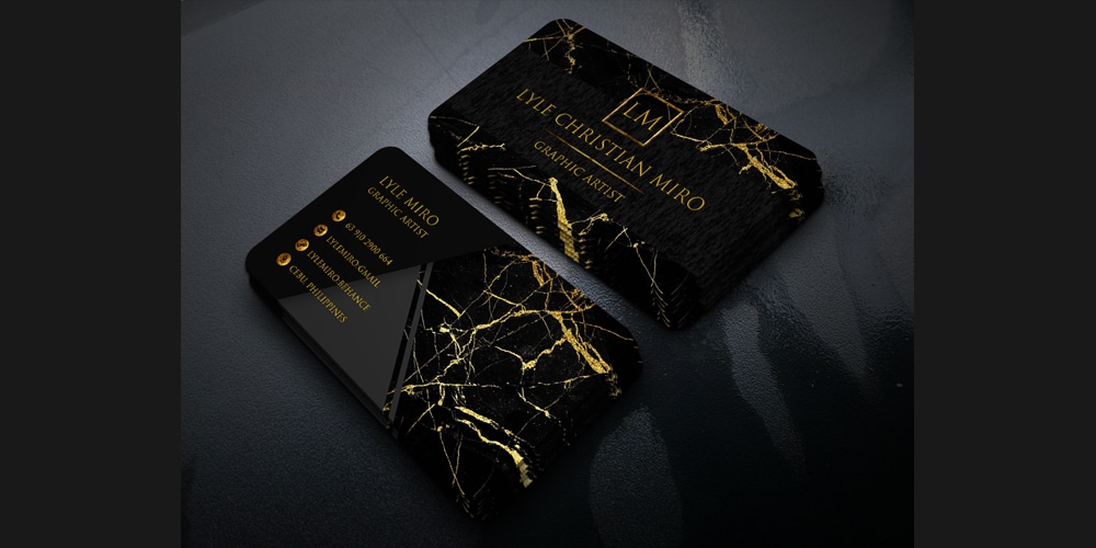 Free Marble Type Business Card PSD