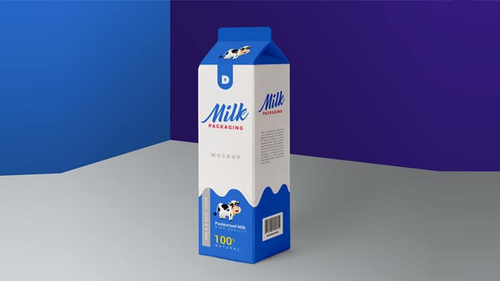 Download Free Milk Carton Box Packaging Mockup PSD » CSS Author