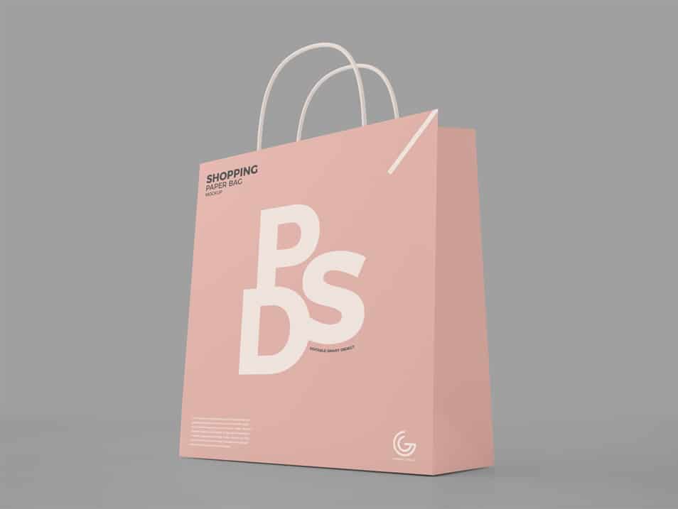 Free Modern Shopping Paper Bag Mockup PSD » CSS Author