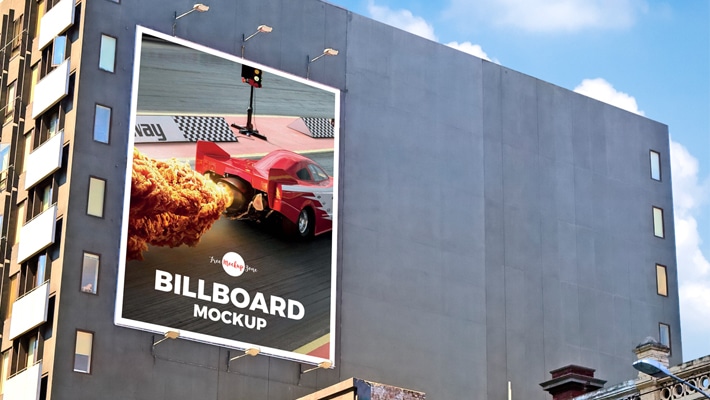 Free Outdoor Building Wall Advertisement Billboard Mockup PSD » CSS Author