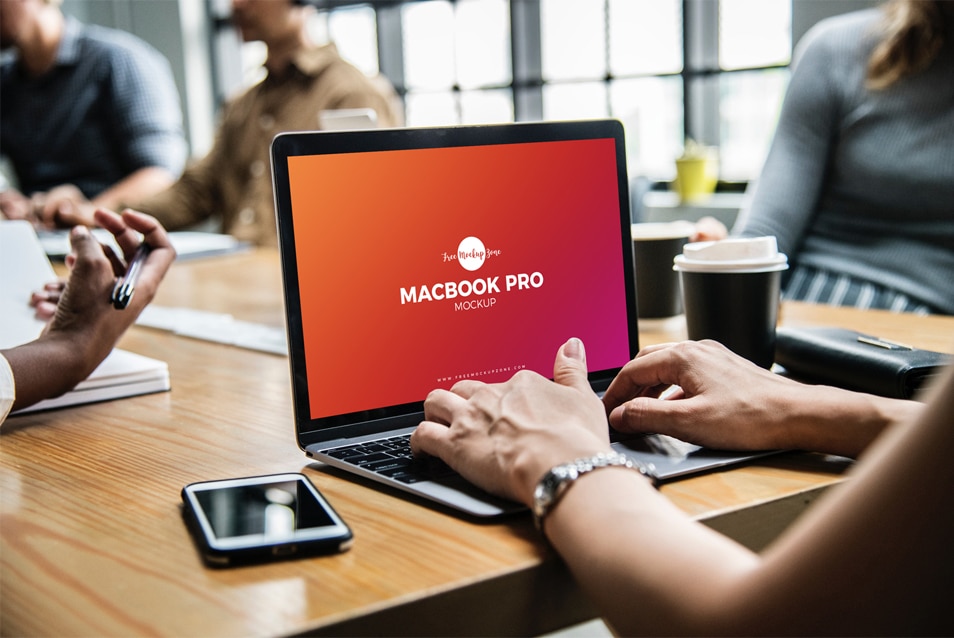 Download Free Person Using MacBook Pro Mockup PSD » CSS Author