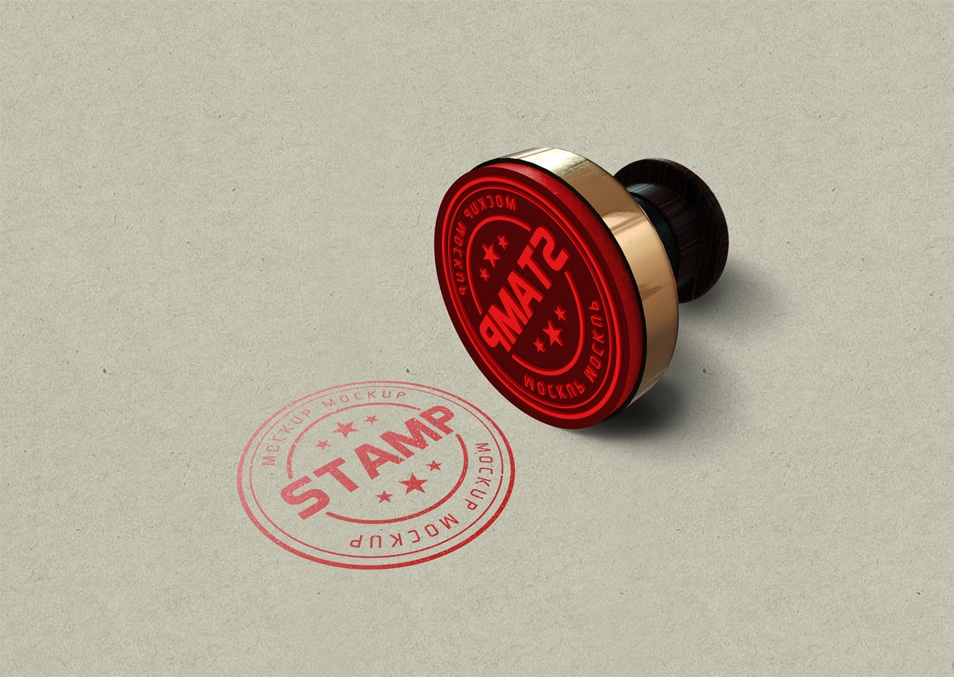 Download Free Round Stamp Mockup PSD » CSS Author