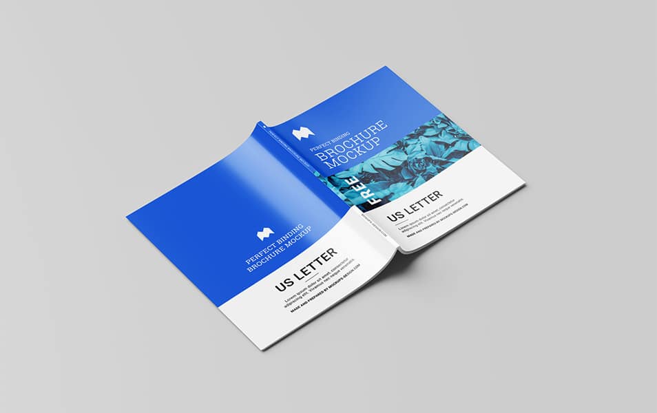 Download Free US Letter Perfect Binding Brochure Mockup » CSS Author