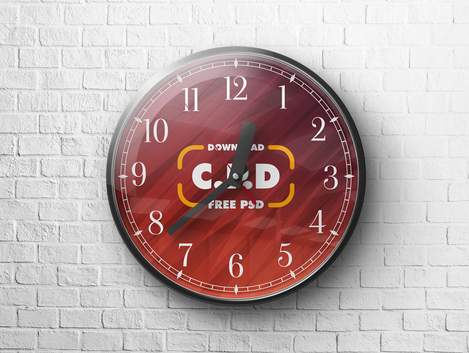 Download Free Wall Clock PSD Mockup » CSS Author