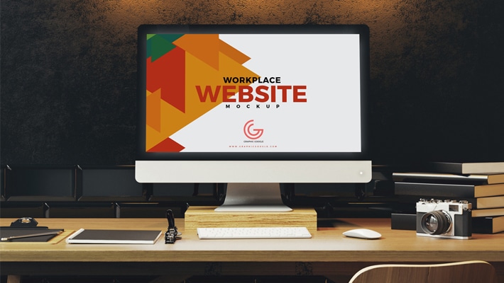 Download Free Workplace Website Mockup PSD » CSS Author