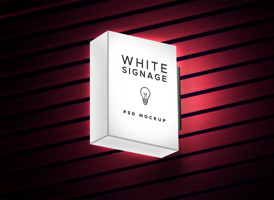 Download Light Box Display Signage PSD Mockup » CSS Author