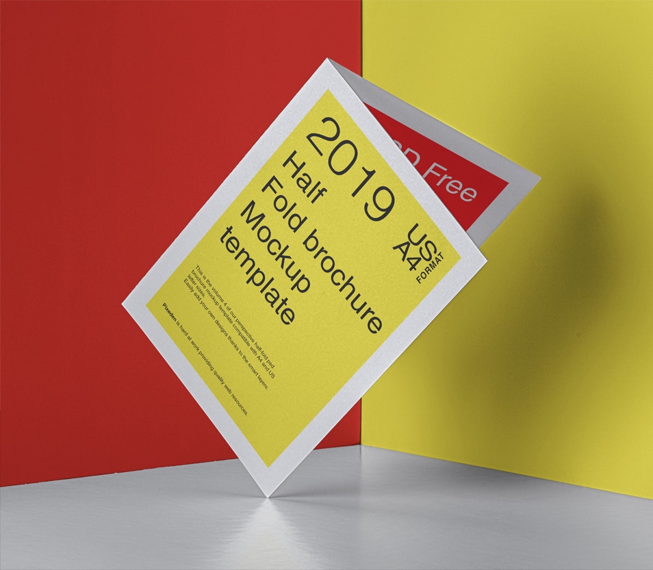 PSD Half Fold Brochure Mockup US A4 » CSS Author