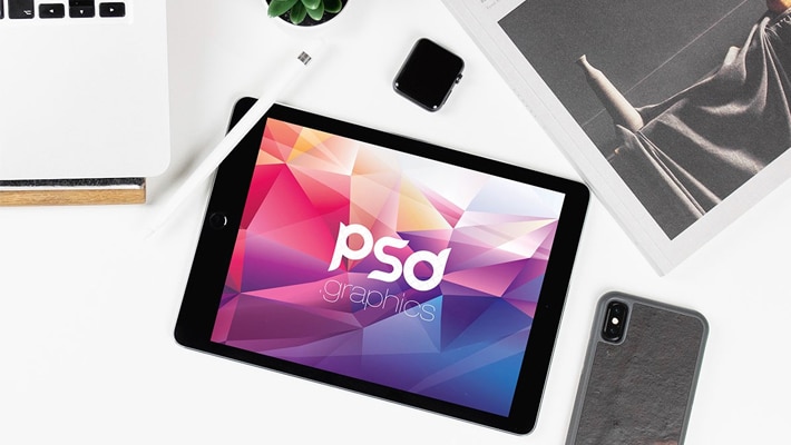 IPad Flat Lay Mockup PSD » CSS Author