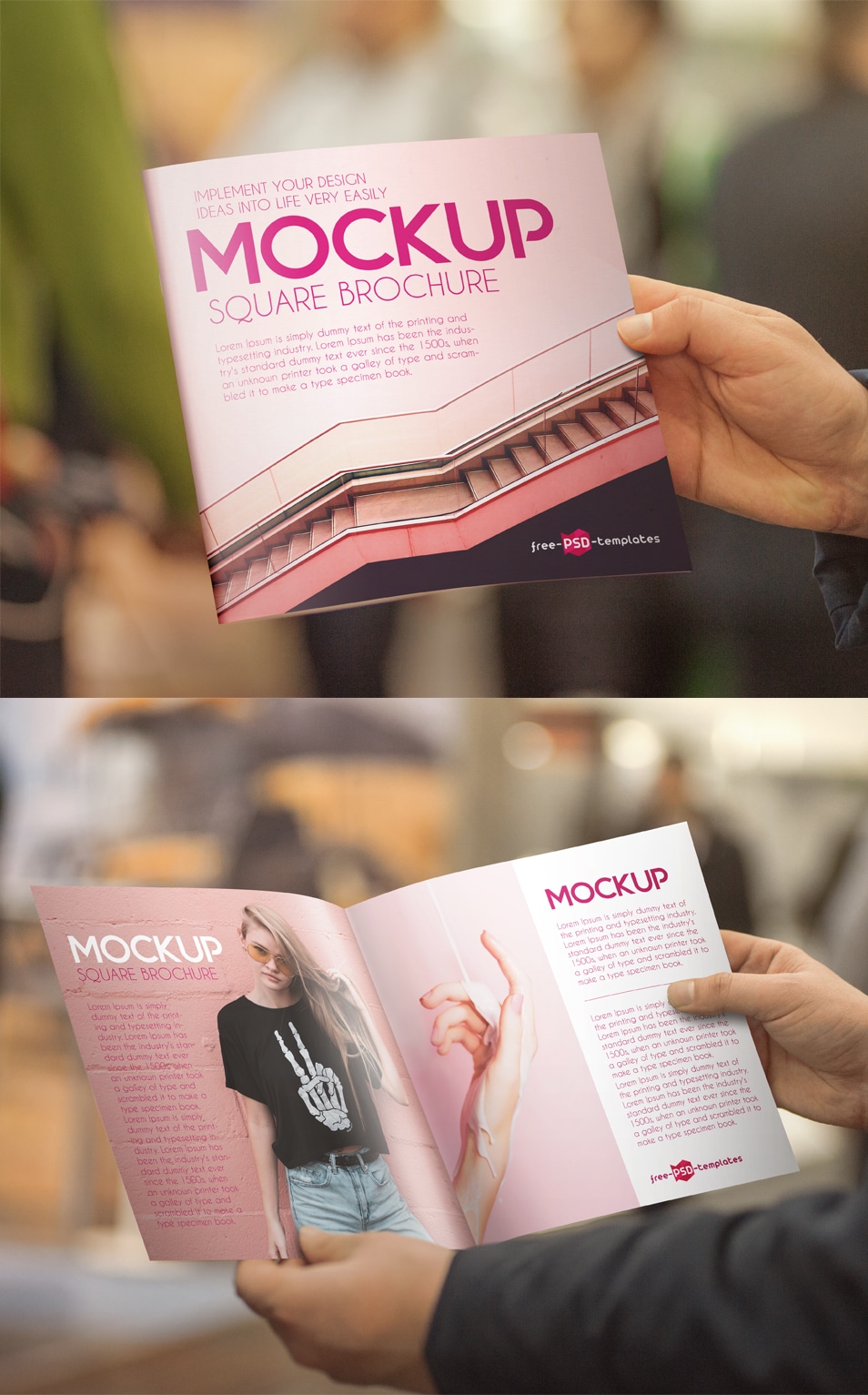 Download 2 Free Square Brochure Mock-ups In PSD » CSS Author