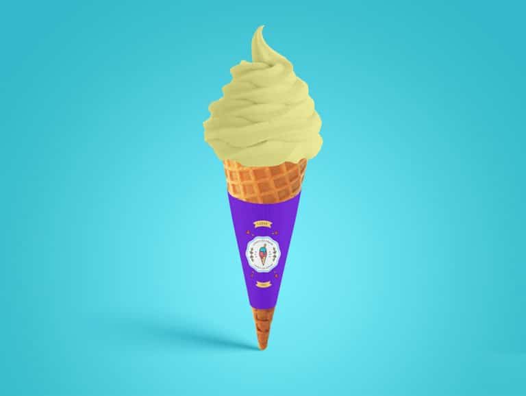 Download Free Brand Ice Cream Cone Mockup PSD » CSS Author