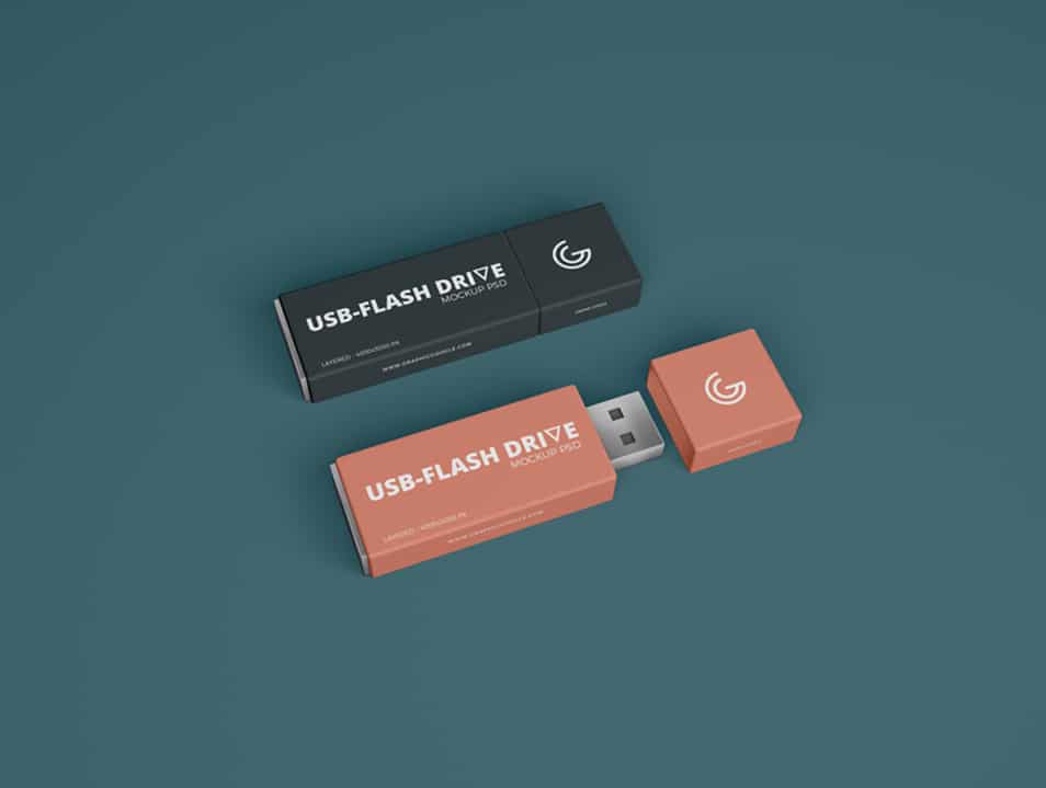 Download Free Brand USB Flash Drive Mockup PSD » CSS Author