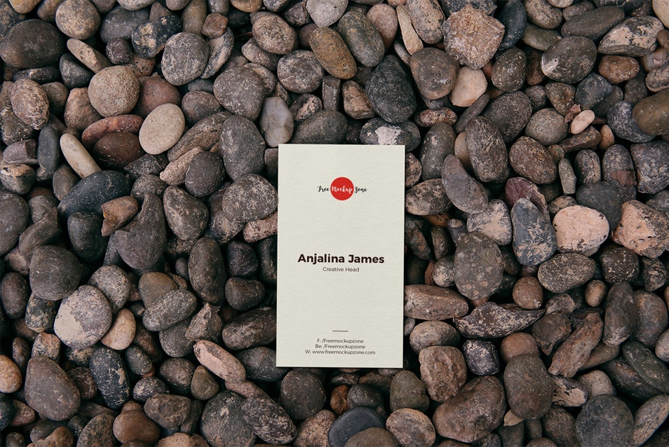 Download Free Business Card On Stones Mockup PSD » CSS Author