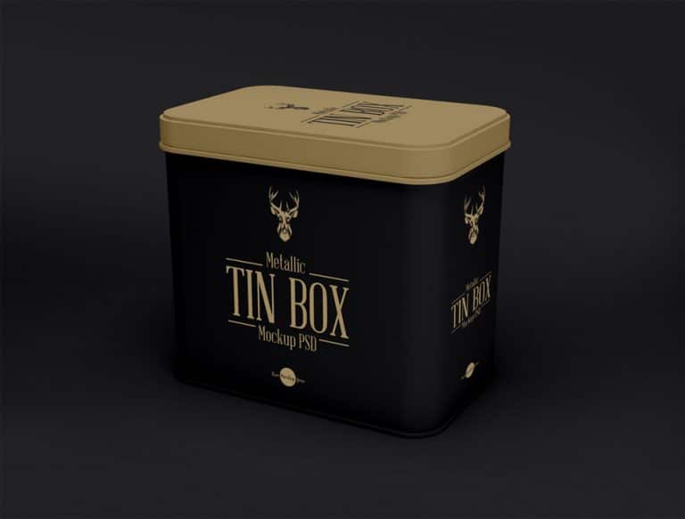 Download Free Metallic Tin Box Mockup PSD » CSS Author