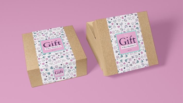 Download Free Packaging Craft Paper Gift Box Mockup PSD » CSS Author