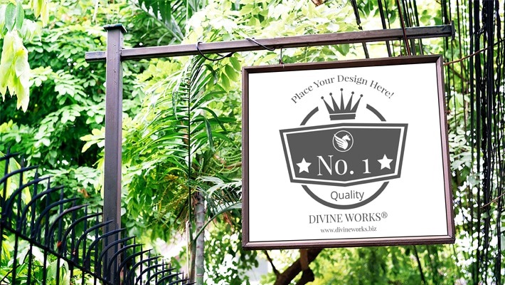 Free Pole Hanging Signboard Mockup » CSS Author