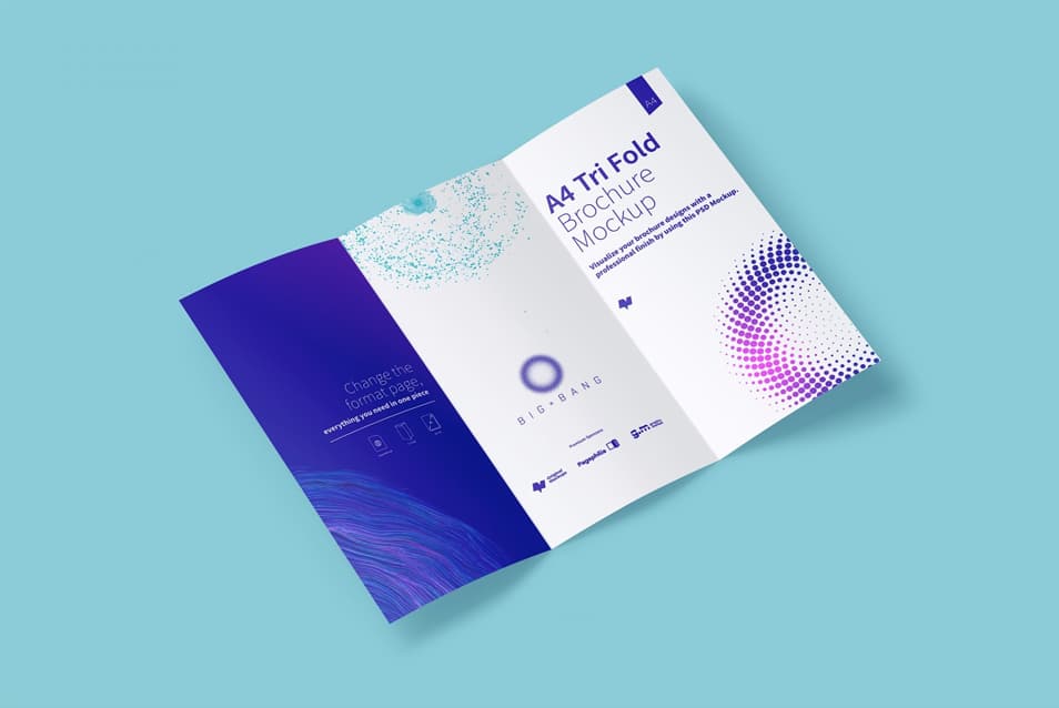 Download A4 Trifold Brochure Mockup » CSS Author