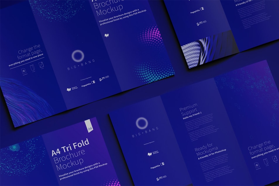 Download A4 Trifold Brochure Mockup » CSS Author