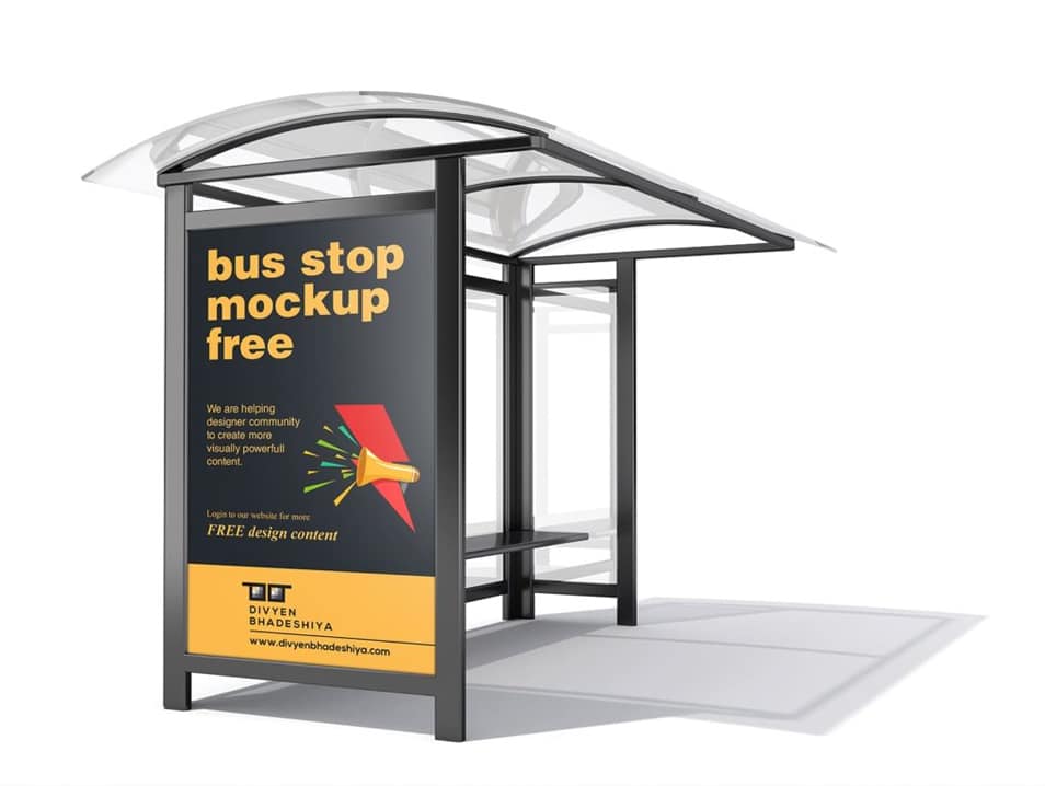 Download Bus Stop Mockup PSD » CSS Author