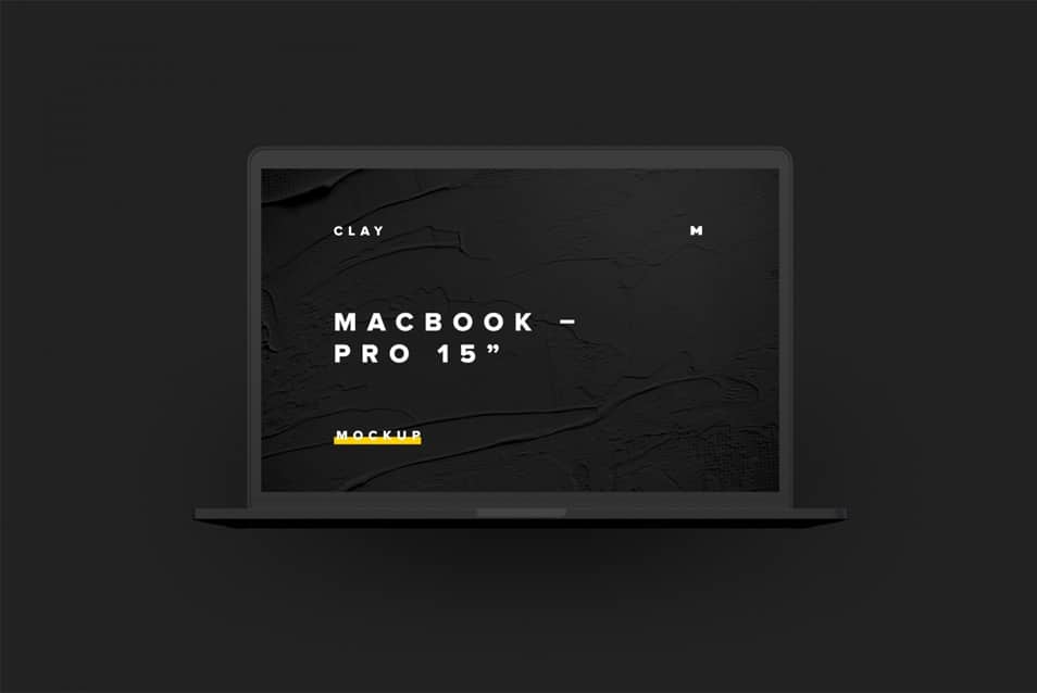 Download Clay MacBook Pro 15" With Touch Bar, Front View Mockup » CSS Author