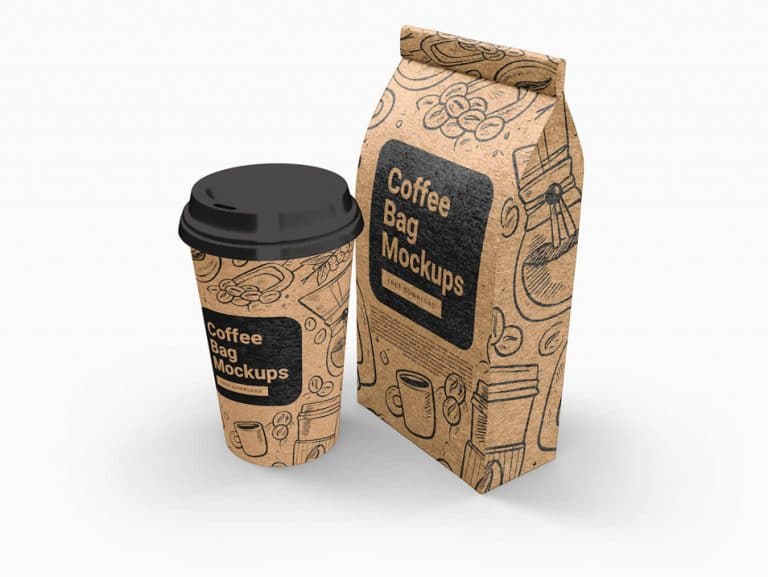 Download Cup And Coffee Bag Free Mockups » CSS Author