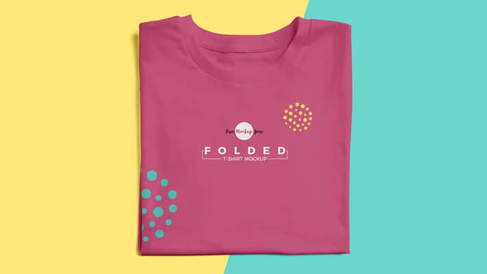 Free Brand Folded T-Shirt Mockup PSD » CSS Author