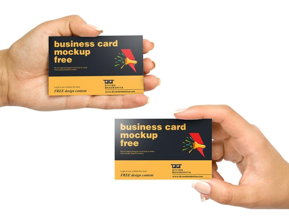 Download Horizontal Business Card Mockup PSD » CSS Author