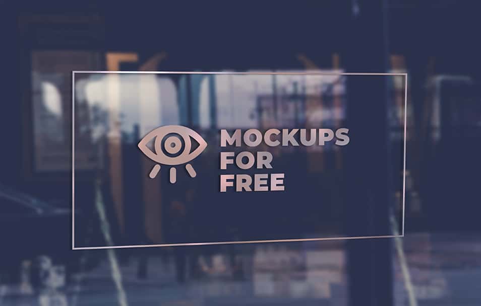 Download Logo On The Glass Door Mockup » CSS Author