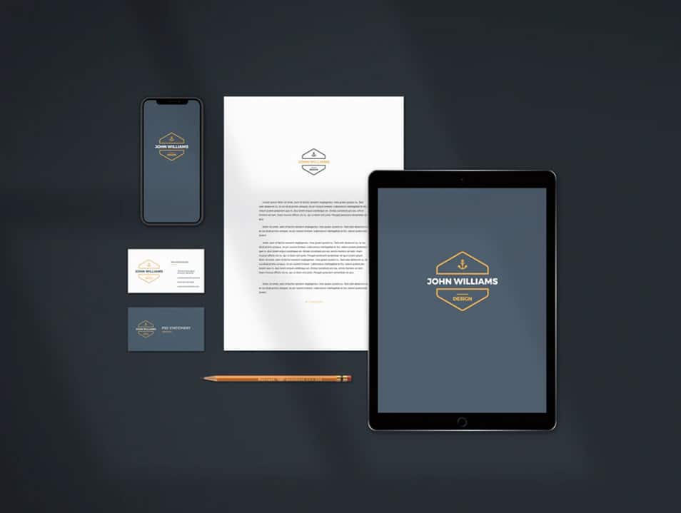 Download Stationery Scene PSD Mockup » CSS Author