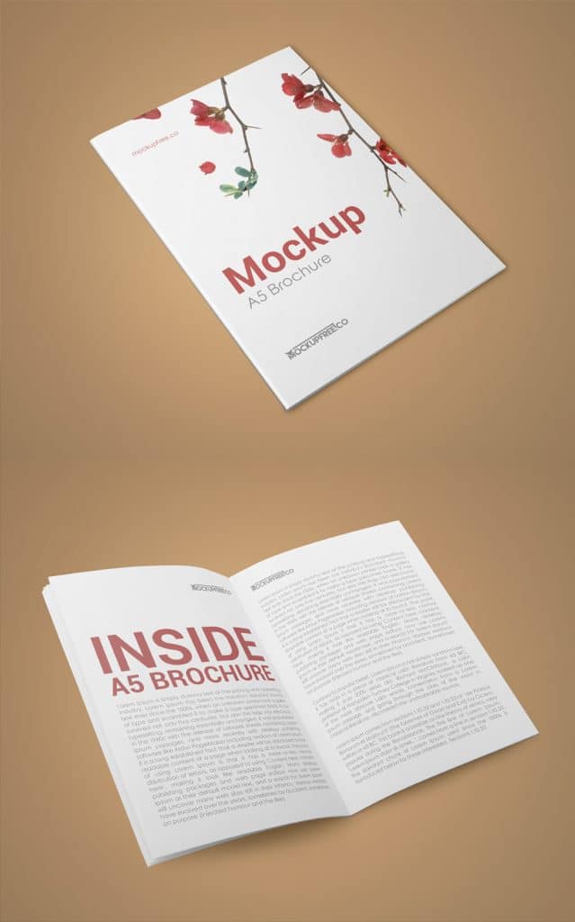 Download A5 Brochure 2 Free PSD Mockups » CSS Author