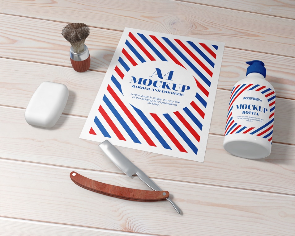 Barber And Cosmetic Free PSD Mockup » CSS Author