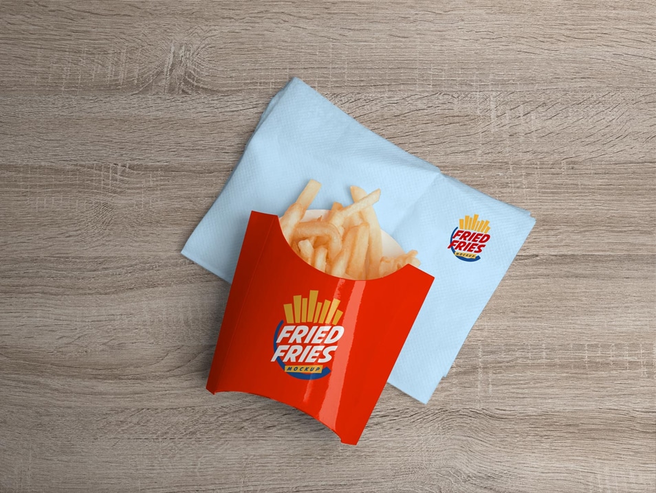 Download Free French Fries Packaging Mockup PSD » CSS Author