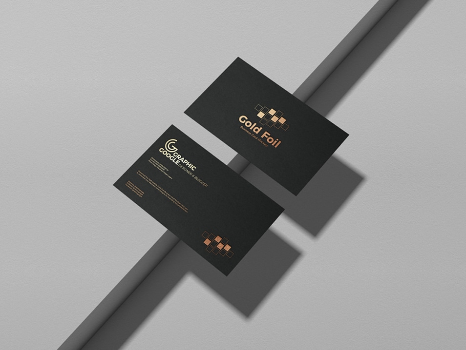 Download Free Gold Foil Business Card Mockup PSD » CSS Author