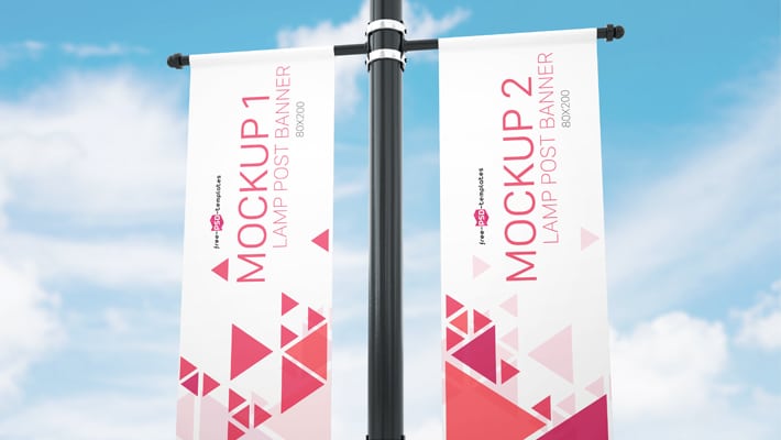 Download Free Lamp Post Banner Mock-up In PSD » CSS Author