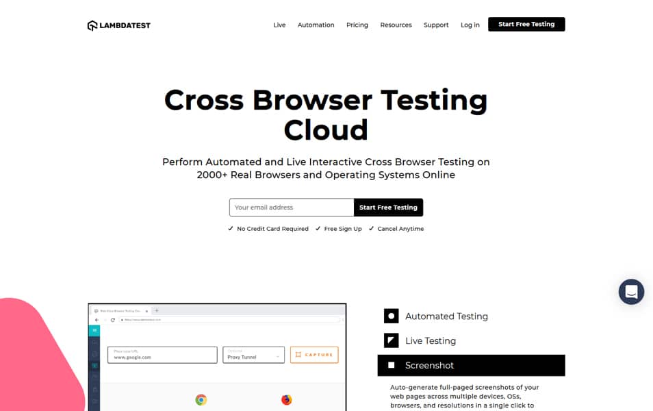 LambdaTest - Cross-Browser Testing Tools