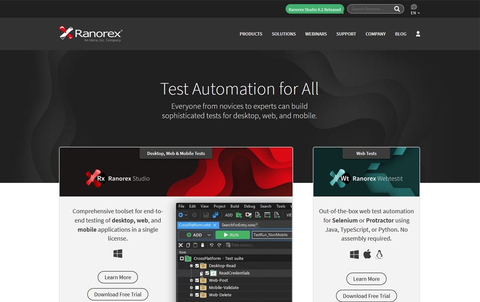 Ranorex - Cross-Browser Testing Tools