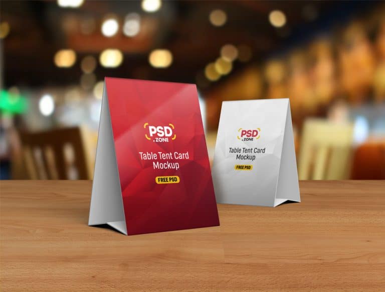 Download Table Tent Card Mockup PSD » CSS Author