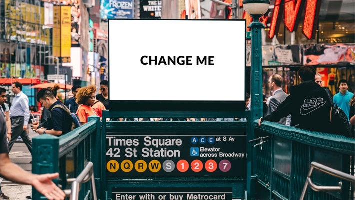 Download Times Square Station Billboard Mockup » CSS Author