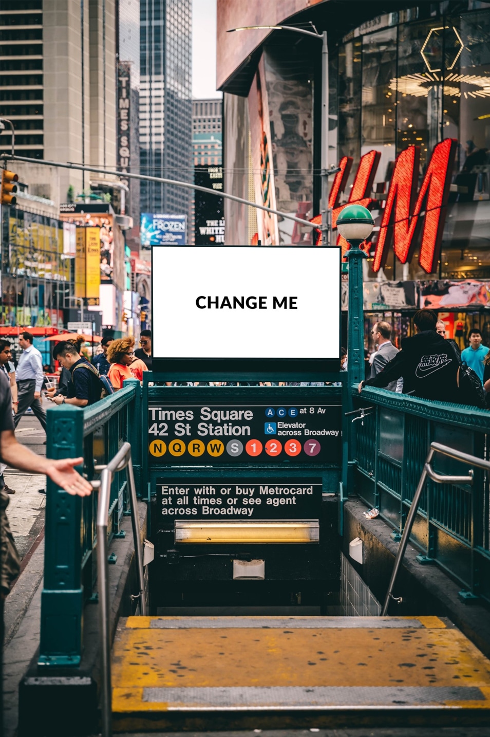 Times Square Station Billboard Mockup » CSS Author
