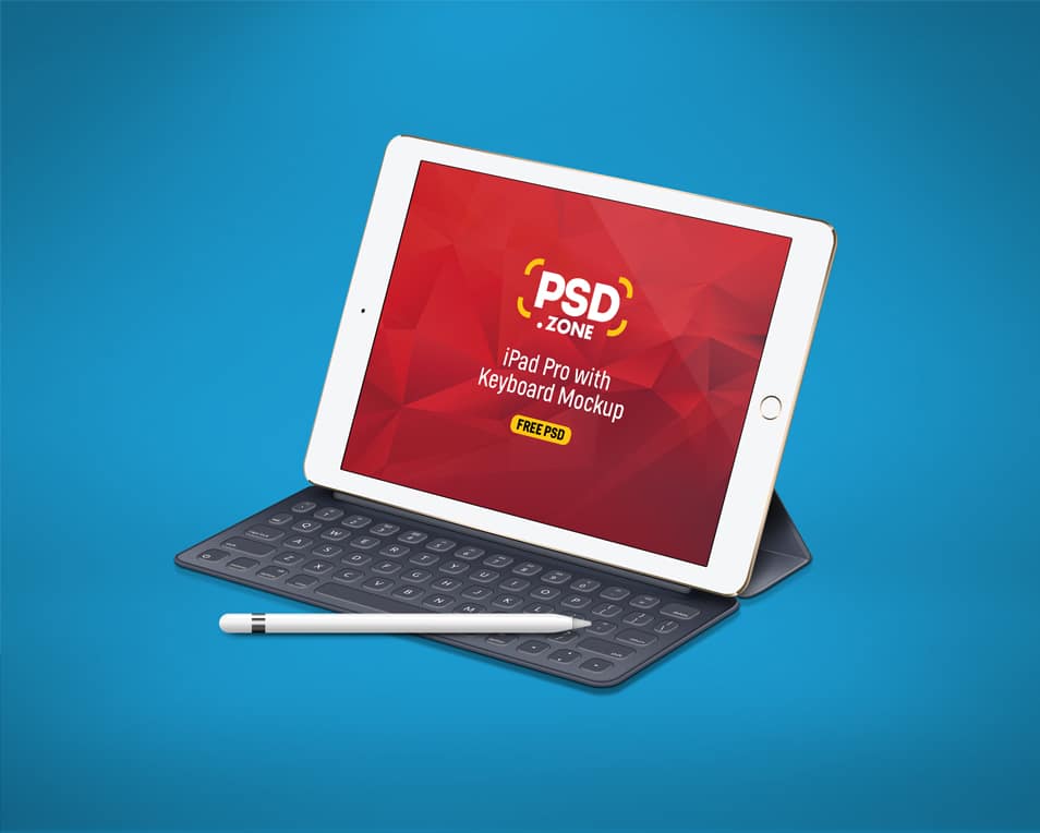 Download IPad Pro With Keyboard Mockup PSD » CSS Author