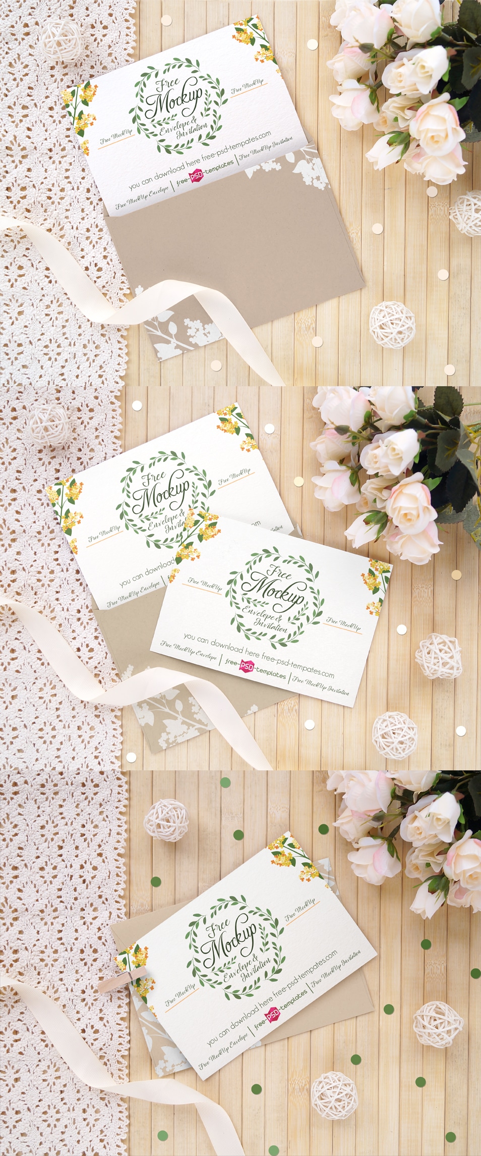 Download 3 Free Wedding Invitation Card Mockups » CSS Author