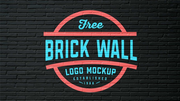 Download Free Brick Wall Logo Mockup PSD » CSS Author