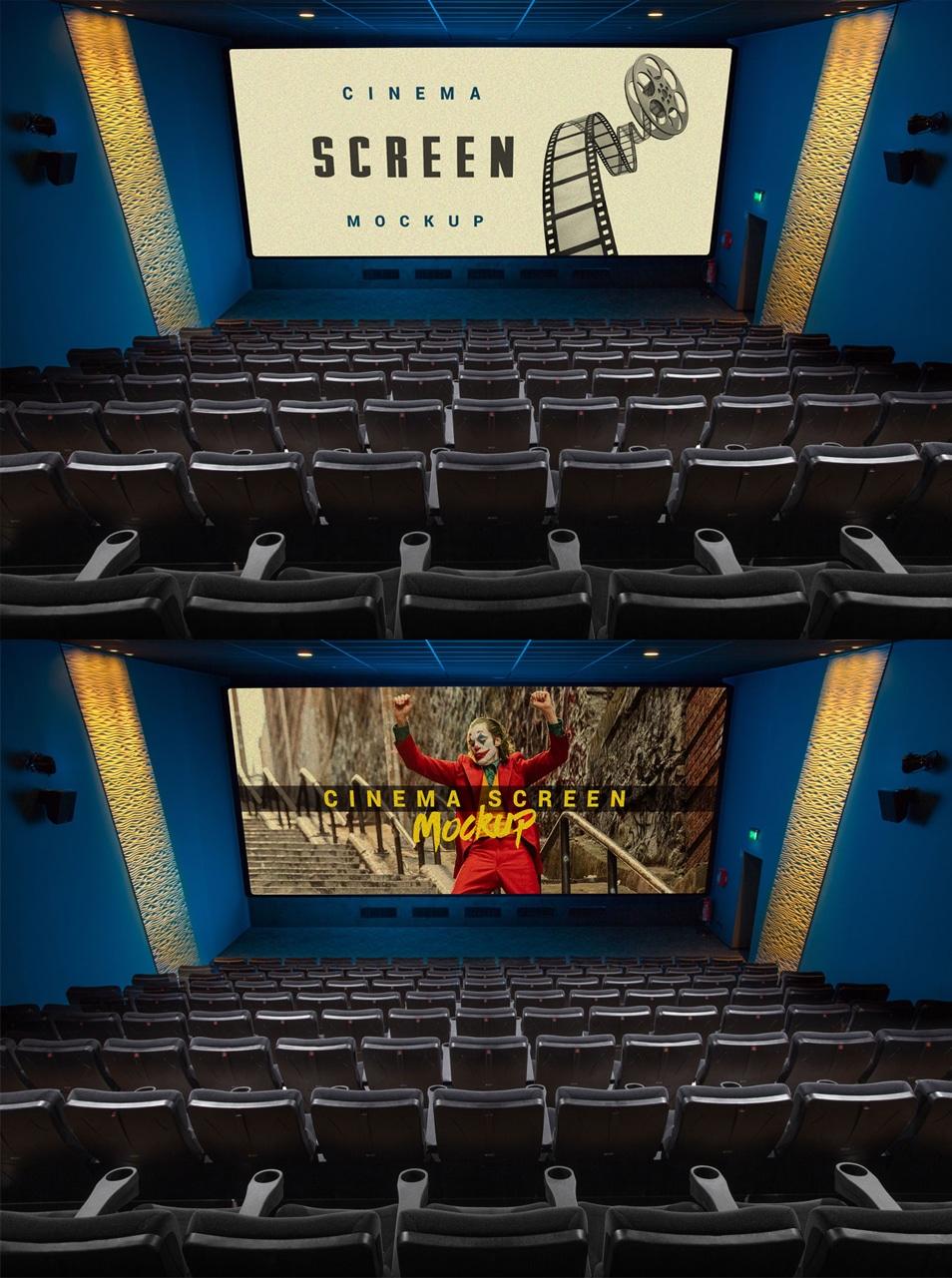 Free Cinema Movie Theater Hall Screen Mockup PSD » CSS Author