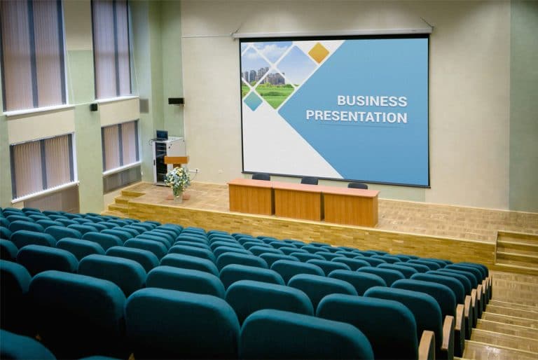 Download Free Presentation Hall Projector Screen Mockup PSD » CSS Author