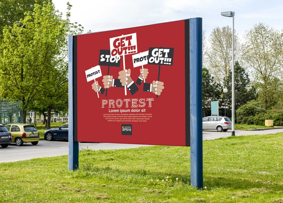 Download Free Protest Advertising Banner Mockup » CSS Author