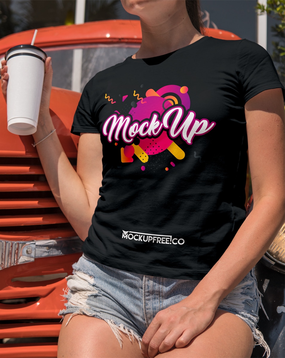 Download Girl T-Shirt Free PSD Mockup » CSS Author