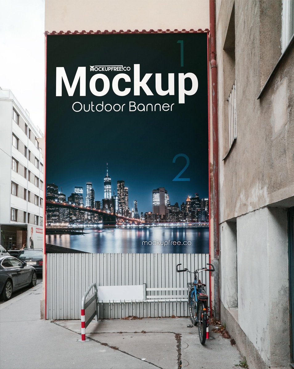 Download Outdoor Banner Free PSD Mockup » CSS Author