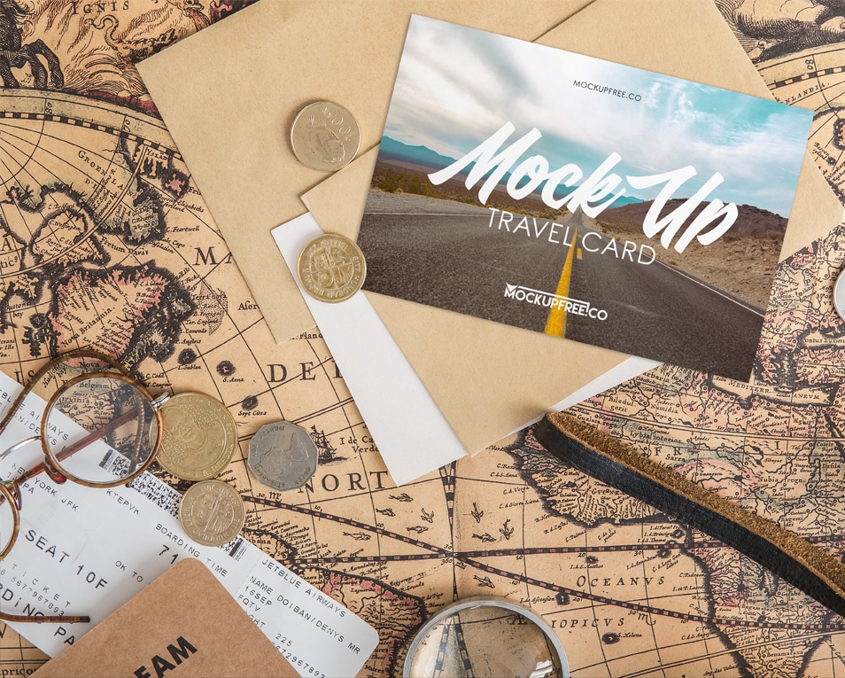 Download Travel Card Free PSD Mockup » CSS Author