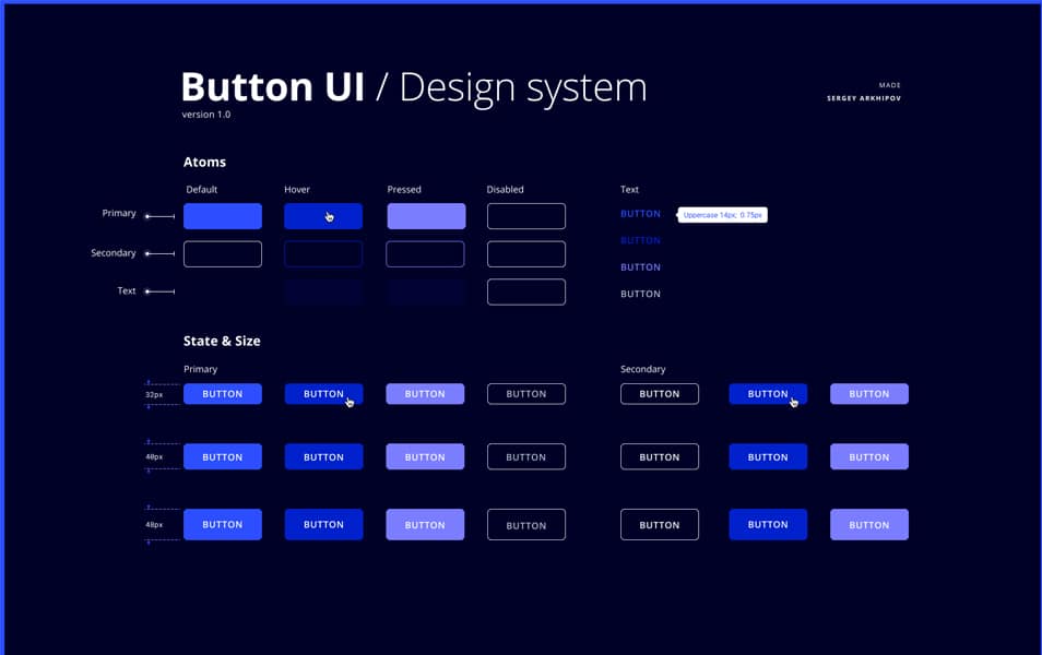 Button UI / Design System