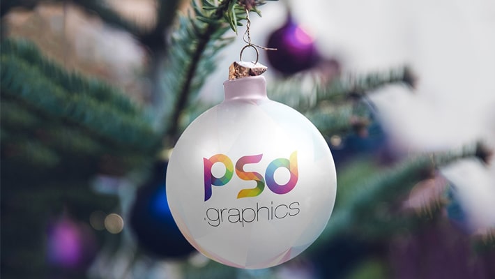 Download Christmas Tree Ball Ornaments Mockup » CSS Author